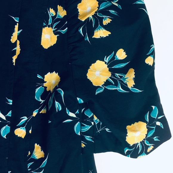 Free People Black Yellow Floral tunic dress NWT - Picture 7 of 8